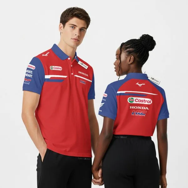Hon HRC Castrol Motogp Team Terbaru 2026 Custom Polo Shirt