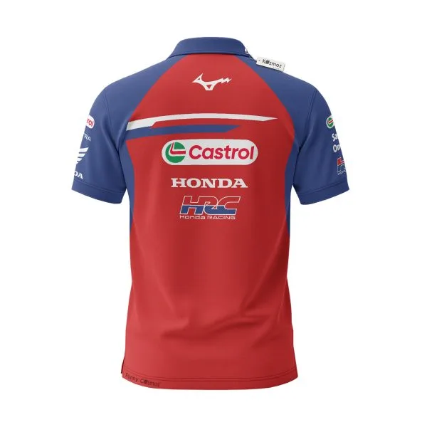 Hon HRC Castrol Motogp Team Terbaru 2026 Custom Polo Shirt - Image 3