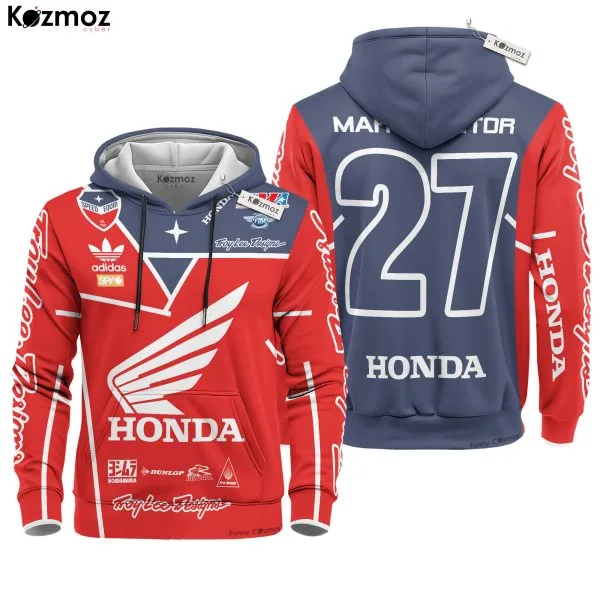 Alternative view of Honda HRC Motocross Hoodie Racing Costume - HRC Racing Team