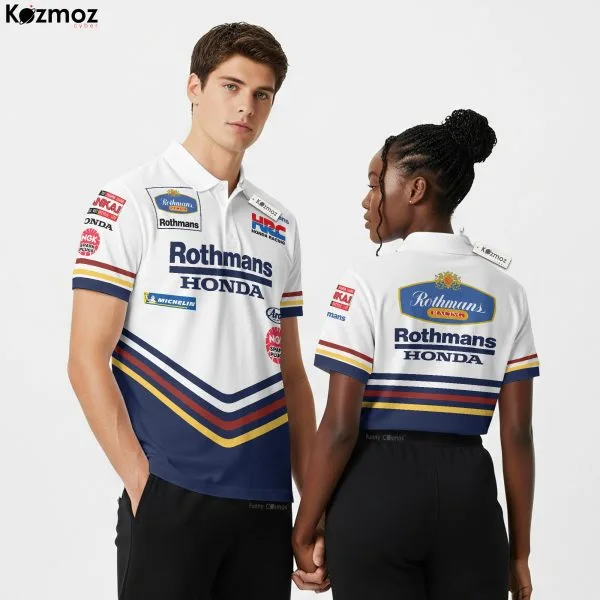 Honda Rothmans Racing Polo - Original Teamwear Shirt