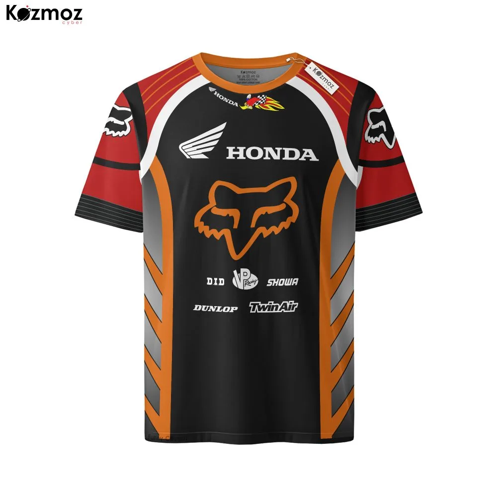 Hoodie Honda Fox Sweater Honda, Fox, Dunlop, D.I.D, Twinair, Showa Racing Costume - Image 3