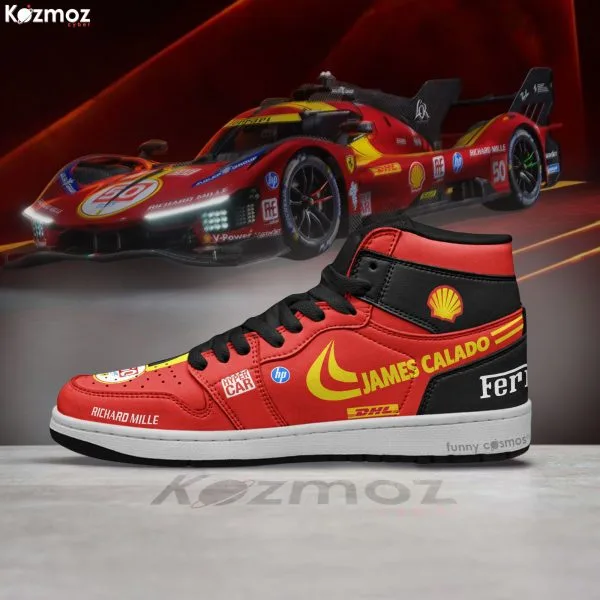 James Calado SF Custom Shoes 499P Hypercar LMH Livery 2023 JD1 Racing Shoes - Image 3