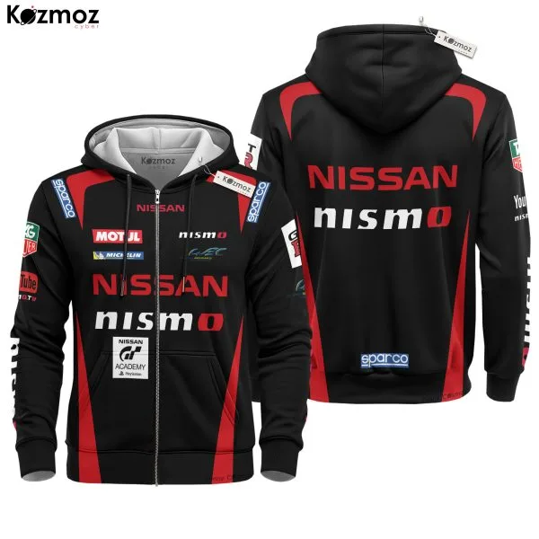 Alternative view of Jannthaman Hoodie Nissan Nismo Sweater Nissan Academy, Nissan Nismo, Motul, Michelin, Fia, World Endurance Championship Racing Uniform