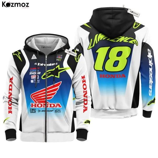 Alternative view of Jett Lawrence Racing Costume Signed #18 Custom Blue Honda Collection - MotoX Racing Team
