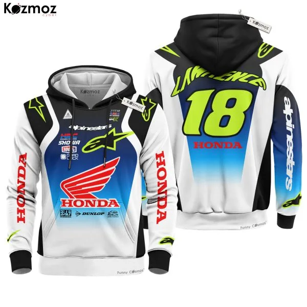 Jett Lawrence Racing Costume Signed #18 Custom Blue Honda Collection - MotoX Racing Team