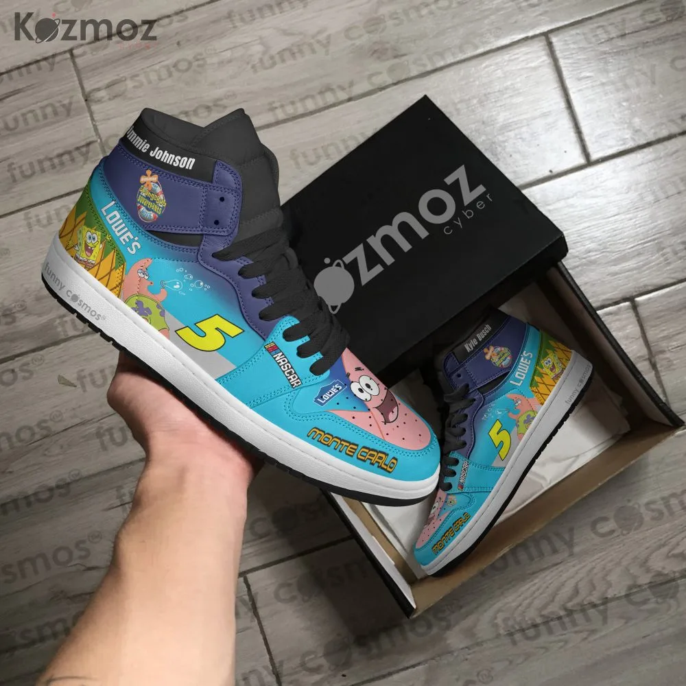 Jimmie Johnson Custom Shoes Kyle Busch The SpongBob SquarePants Theme Movie 300 Livery 2004 Livery & Racing Shoes - Image 4