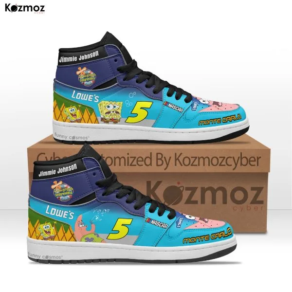 Jimmie Johnson Custom Shoes Kyle Busch The SpongBob SquarePants Theme Movie 300 Livery 2004 Livery & Racing Shoes