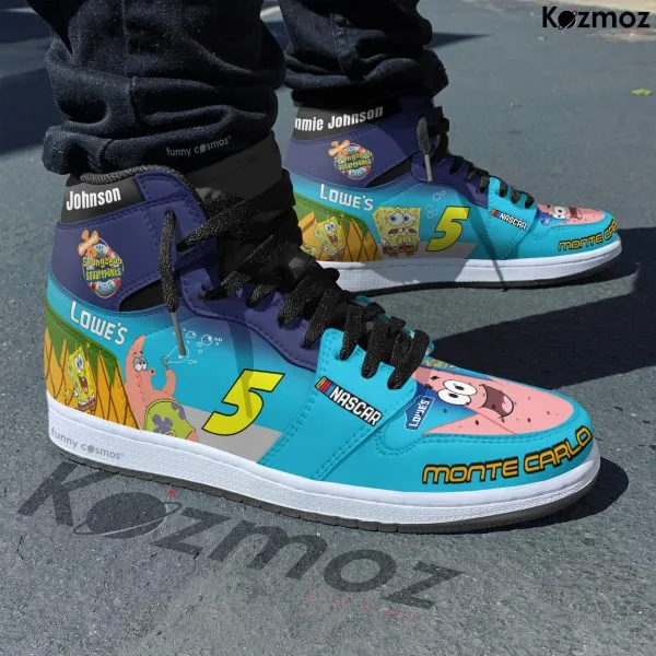 Alternative view of Jimmie Johnson Custom Shoes Kyle Busch The SpongBob SquarePants Theme Movie 300 Livery 2004 Livery & Racing Shoes