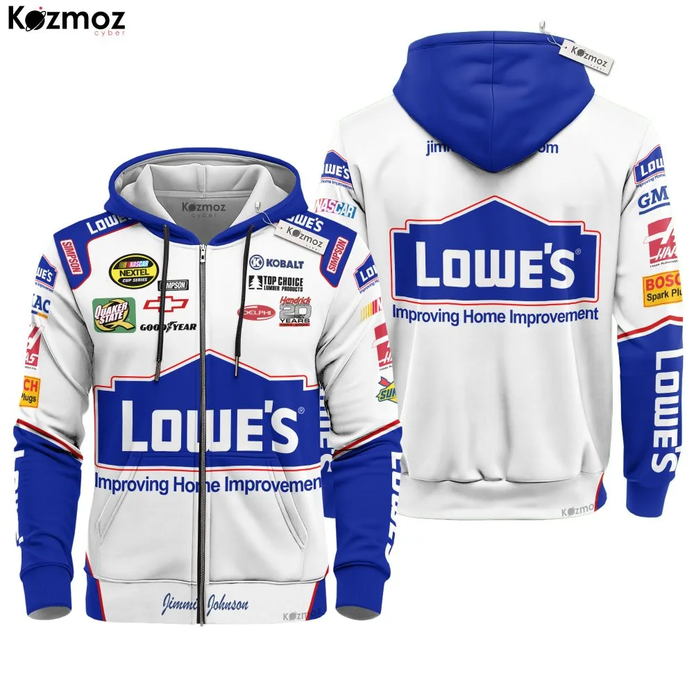 Jimmie Johnson Racing Costume Lowe s Gainsco 2024 Collection - Legacy Motor Club NASCAR Racing Team - Image 3