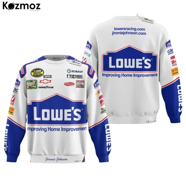 Jimmie Johnson Racing Costume Lowe s Gainsco 2024 Collection - Legacy Motor Club NASCAR Racing Team - Image 4