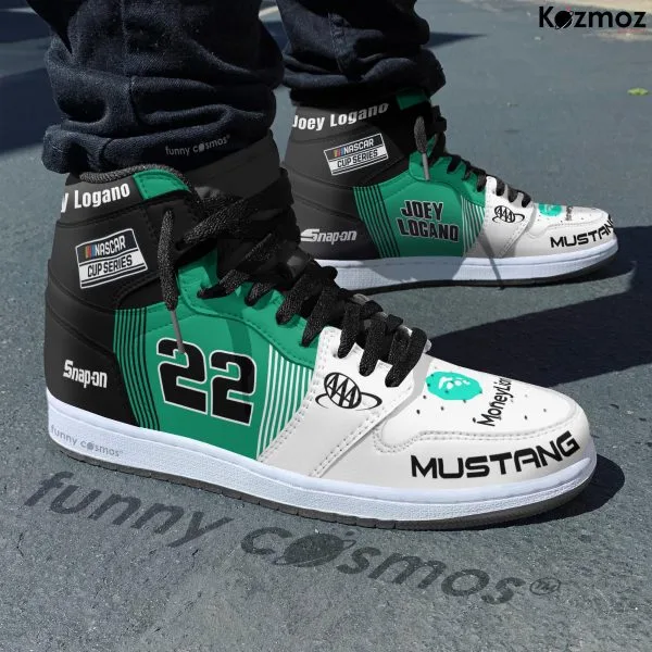 Alternative view of Joey Logano Custom Shoes No.22 MoneyLion Green-Black Livery 20-21 Livery Racing Shoes