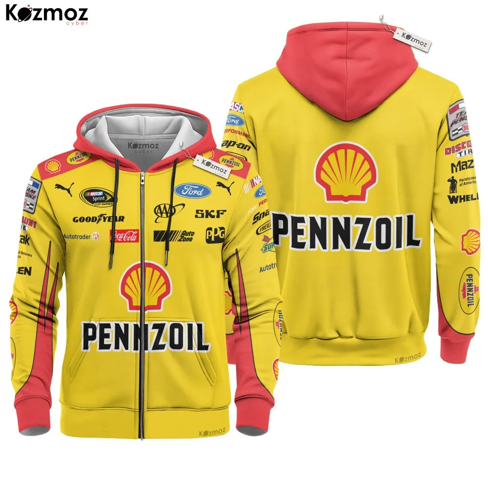 Joey Logano Racing Suit Shell-Pennzoil #22 2018 Collection - NASCAR Racing Team - Image 2