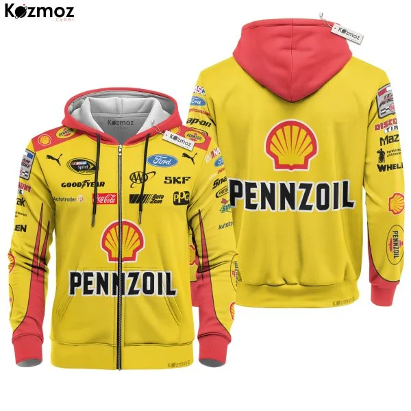 Alternative view of Joey Logano Racing Suit Shell-Pennzoil #22 2018 Collection - NASCAR Racing Team