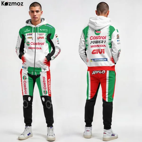 Alternative view of Johann Zarco Racing Costume Suit 2025 - LCR Castrol Honda MotoGP Collection