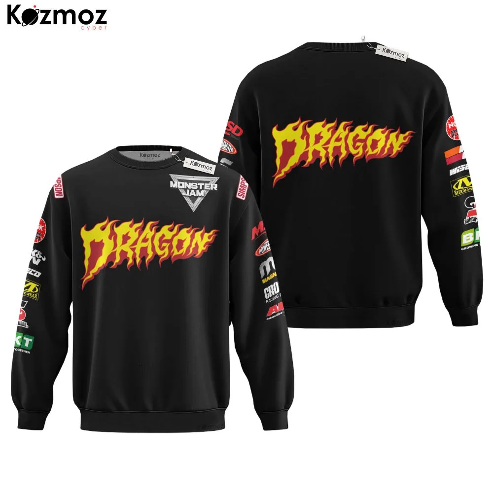 Jon Zimmer Jr Dragon Monster Truck Inspired Hoodie & Jogger Set - - Image 4