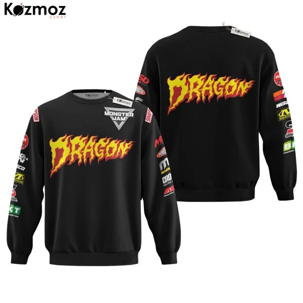 Jon Zimmer Jr Dragon Monster Truck Inspired Hoodie & Jogger Set - - Image 4