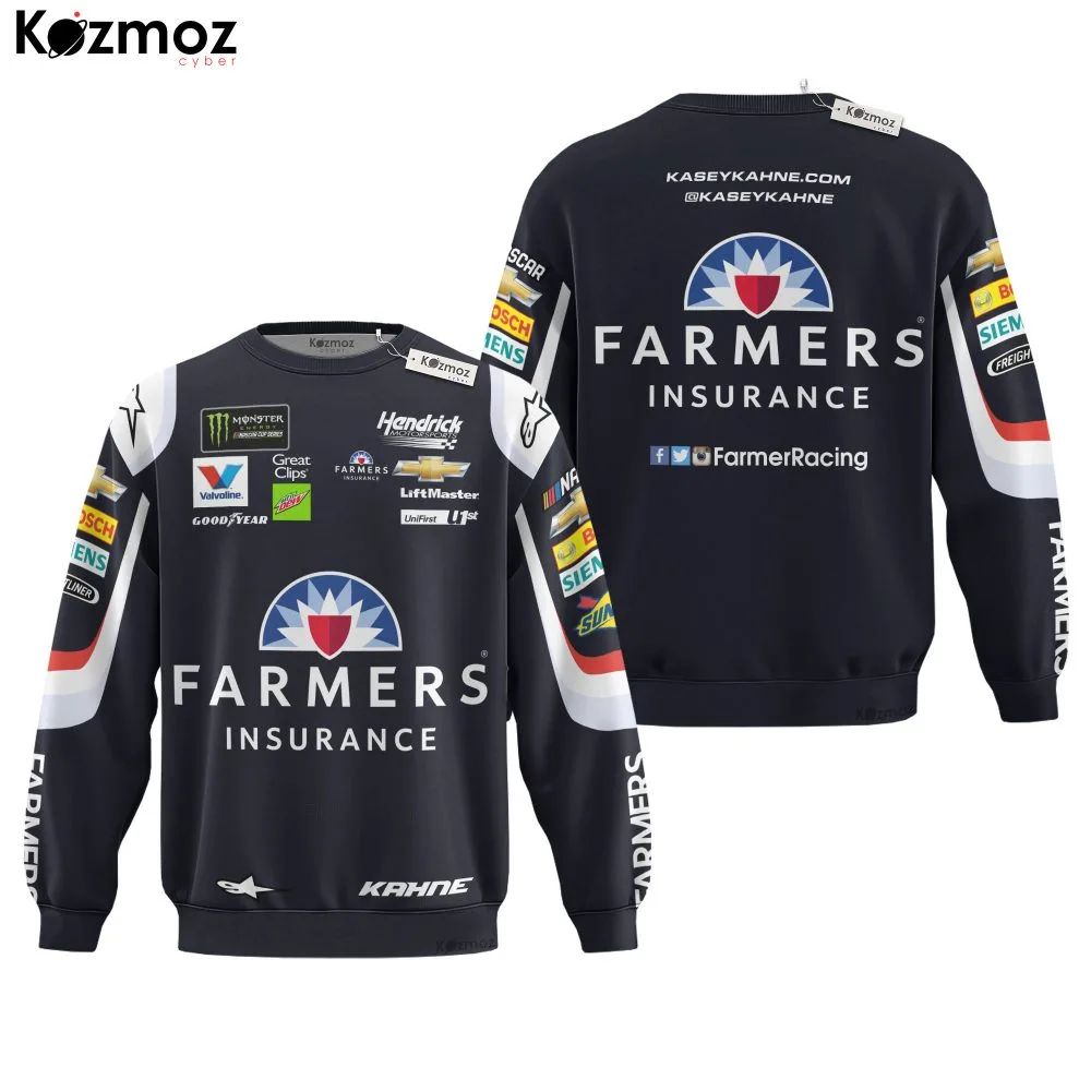 Kasey Kahne Farmers Insurance 2017 Hendrick Motorsports Racing Uniform Hoodie & Jogger Set - - Image 4