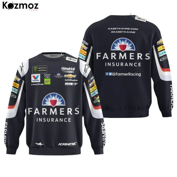 Kasey Kahne Farmers Insurance 2017 Hendrick Motorsports Racing Uniform Hoodie & Jogger Set - - Image 4