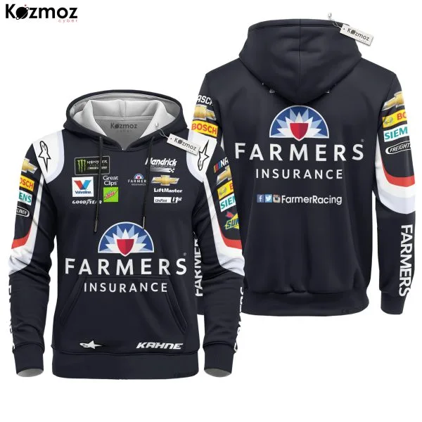 Alternative view of Kasey Kahne Farmers Insurance 2017 Hendrick Motorsports Racing Uniform Hoodie & Jogger Set -
