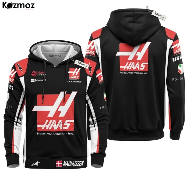 Alternative view of Kevin Magnussen Racing Costume 2017 Haas Racing Uniform -