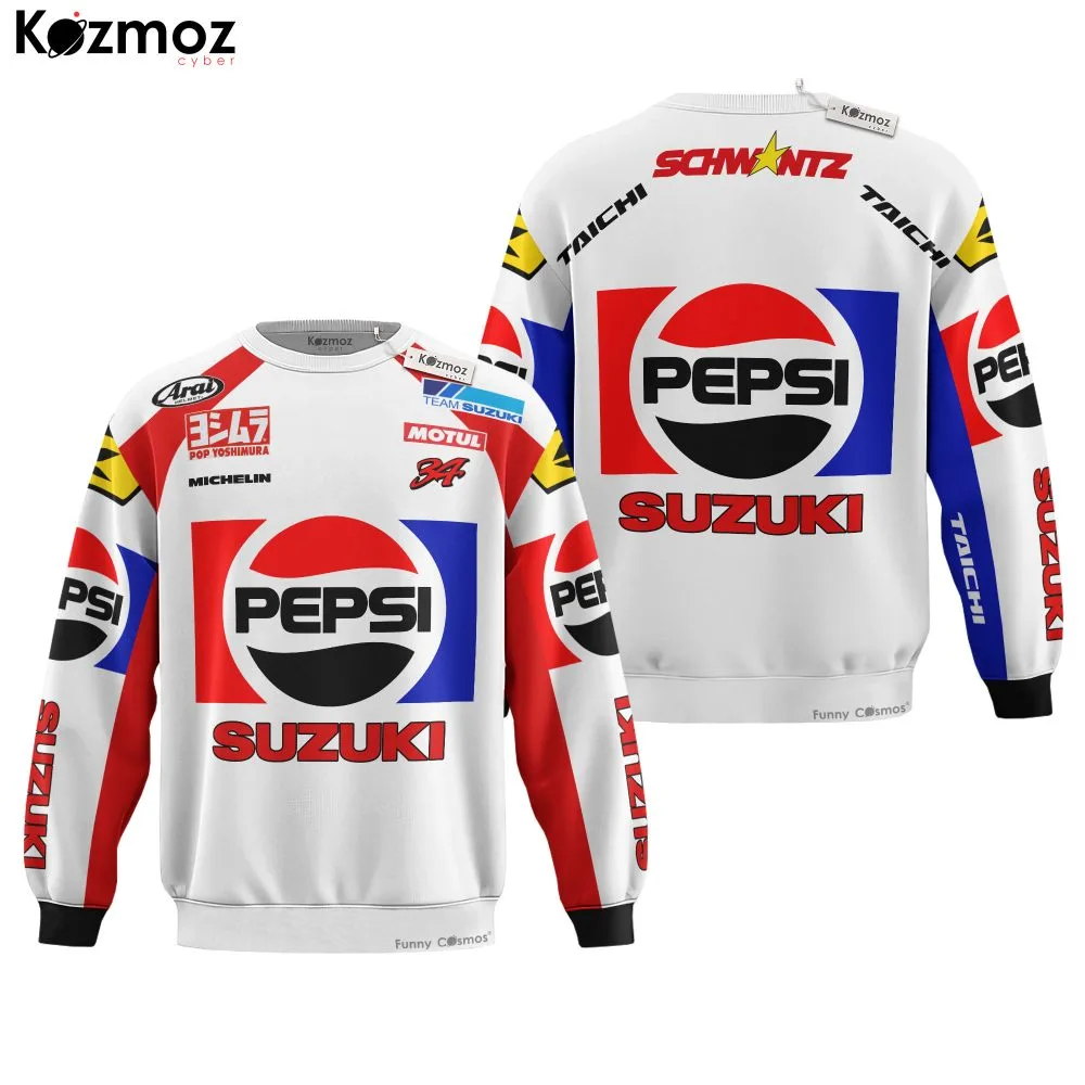 Kevin Schwantz Racing Costume Suit 1993 - Pepsi Suzuki MotoGP - Image 5