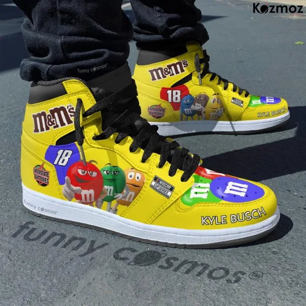 Alternative view of Kyle Busch Custom Shoes #18 Livery 2015 Livery M&M's Racing Shoes