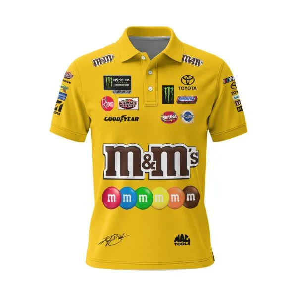 Alternative view of Kyle Busch JGR Suit 2020 Edition Custom Polo Shirt