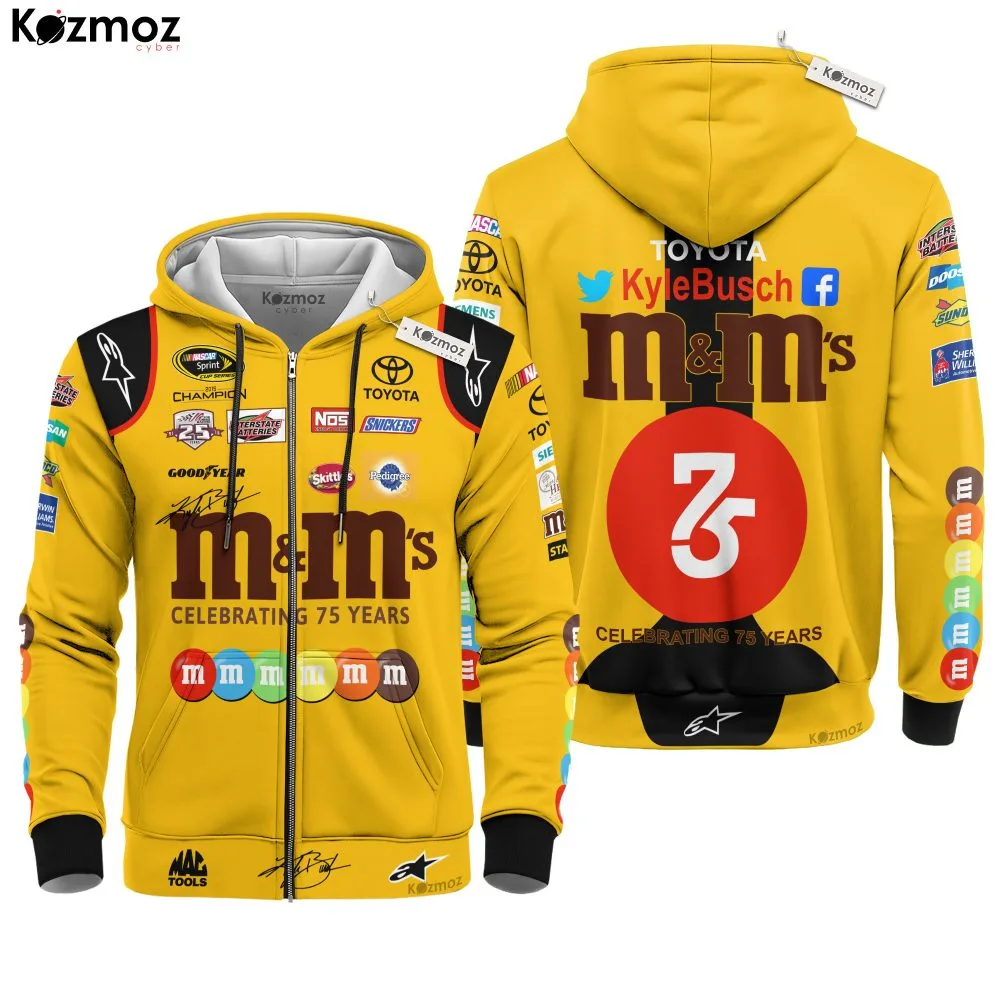 Kyle Busch Racing Costume Signed & Race-Used 2015 - M&M's NASCAR Cup Series Racing Team - Image 3