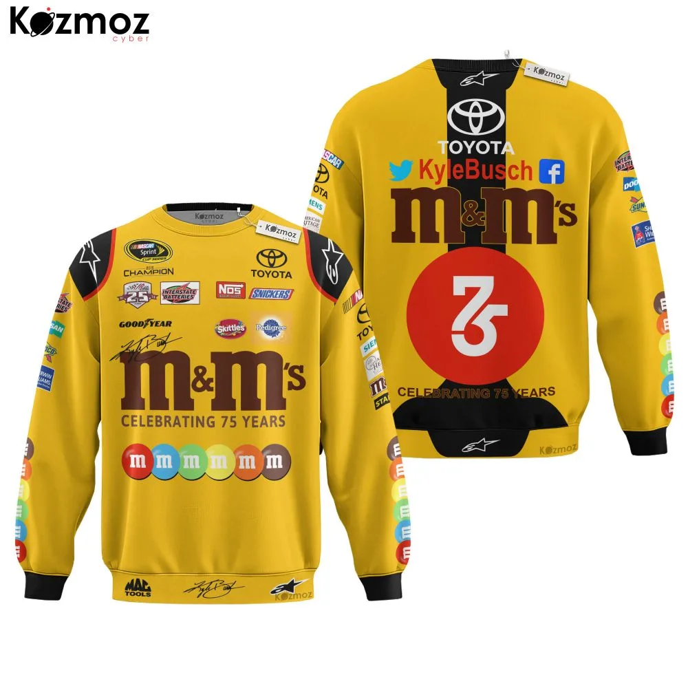 Kyle Busch Racing Costume Signed & Race-Used 2015 - M&M's NASCAR Cup Series Racing Team - Image 4