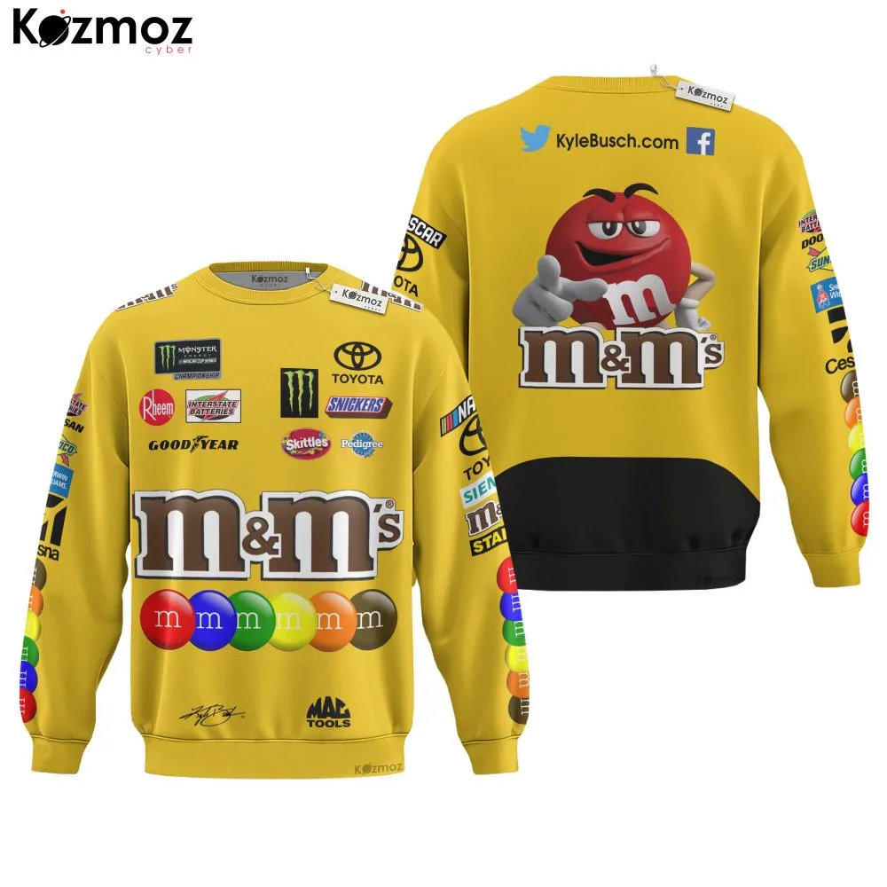 Kyle Busch Racing Suit M&M's 2020 Collection - Joe Gibbs NASCAR Racing - Image 3