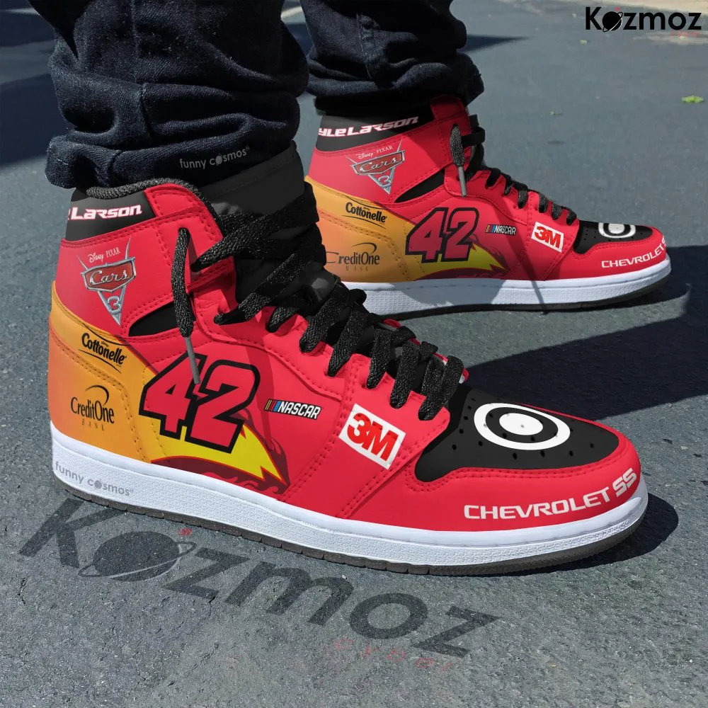 Kyle Larson Custom Shoes McQueen Chevy SS Livery 2017 Livery Lightning Racing Shoes - Image 2