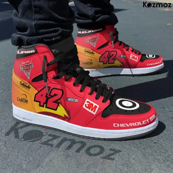Alternative view of Kyle Larson Custom Shoes McQueen Chevy SS Livery 2017 Livery Lightning Racing Shoes