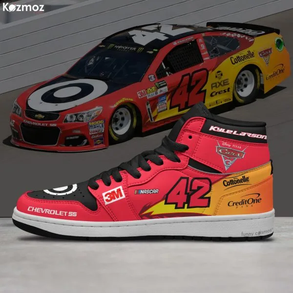 Kyle Larson Custom Shoes McQueen Chevy SS Livery 2017 Livery Lightning Racing Shoes - Image 3