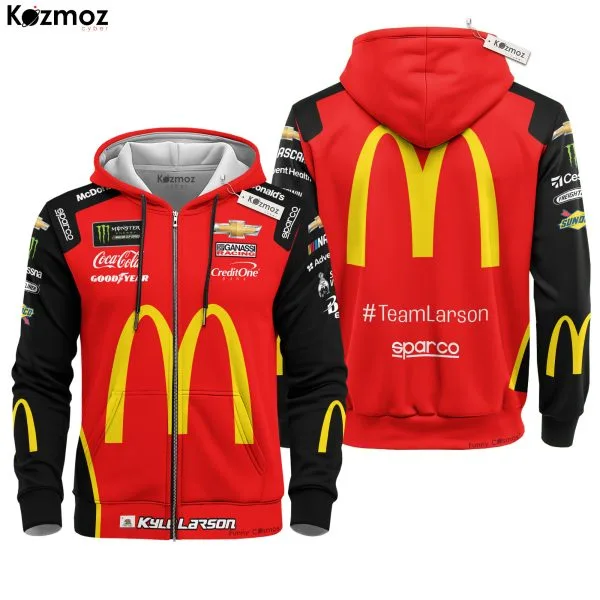 Kyle Larson Racing Firesuit Costume Signed McDonald's 2019 Collection - Hendrick Motorsports NASCAR Racing Team - Image 3