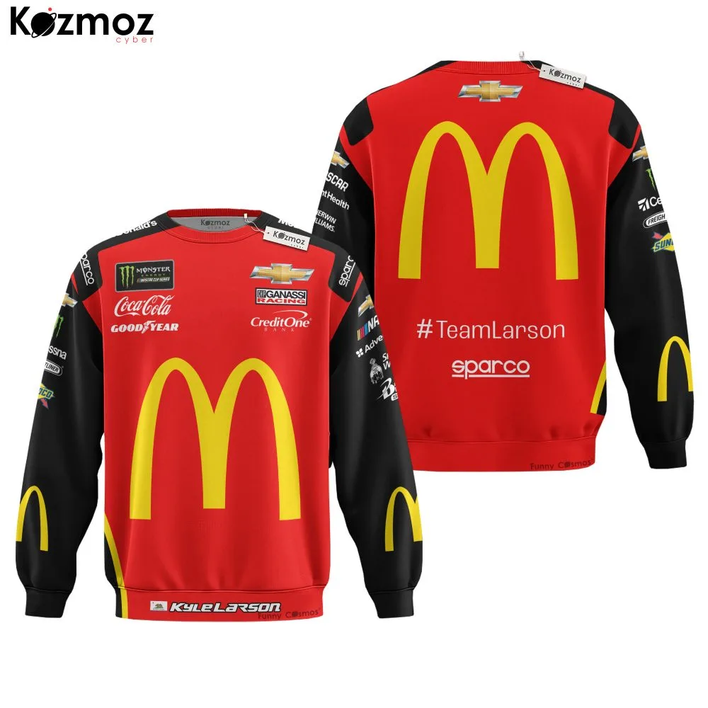 Kyle Larson Racing Firesuit Costume Signed McDonald's 2019 Collection - Hendrick Motorsports NASCAR Racing Team - Image 4
