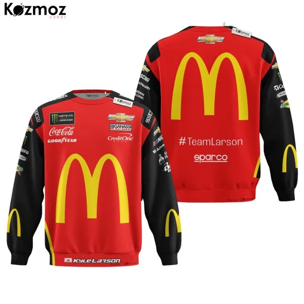 Kyle Larson Racing Firesuit Costume Signed McDonald's 2019 Collection - Hendrick Motorsports NASCAR Racing Team - Image 4