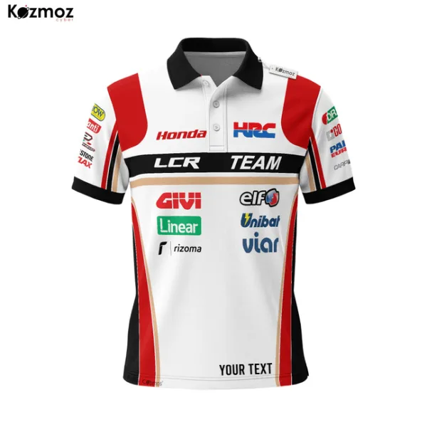LCR Honda MotoGP Racing Polo Shirt Team Givi Racing Polo Shirt - Image 3