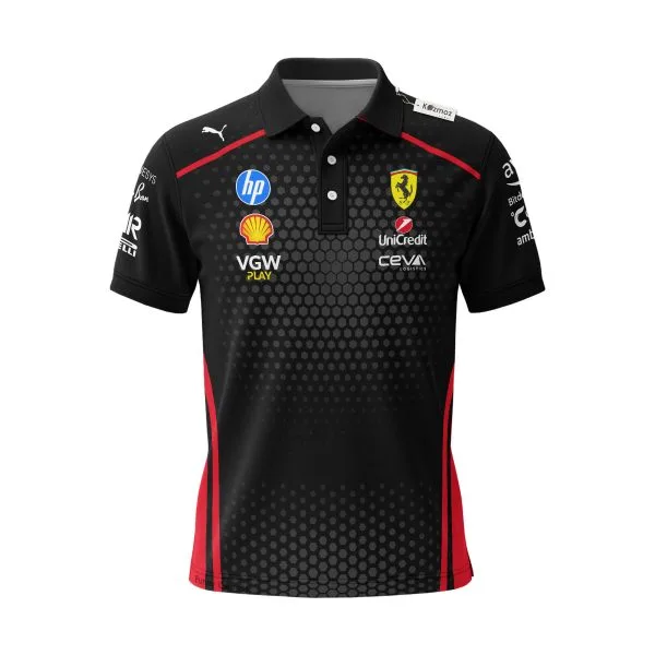 Alternative view of LH44 Prancing Horse Team Custom Polo Shirt