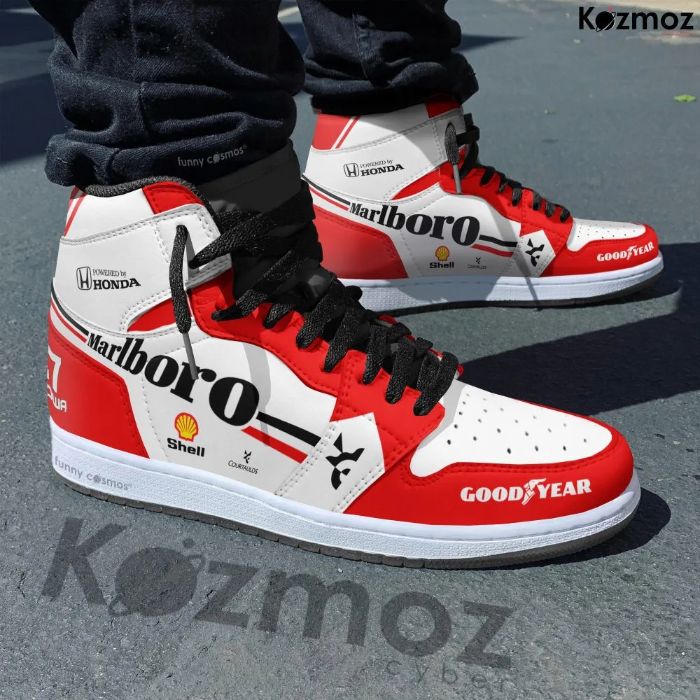 Magic Senna AJ1 Sneakers McLaren Honda MP4-5 Livery 1990 Custom Racing Shoes - Image 4