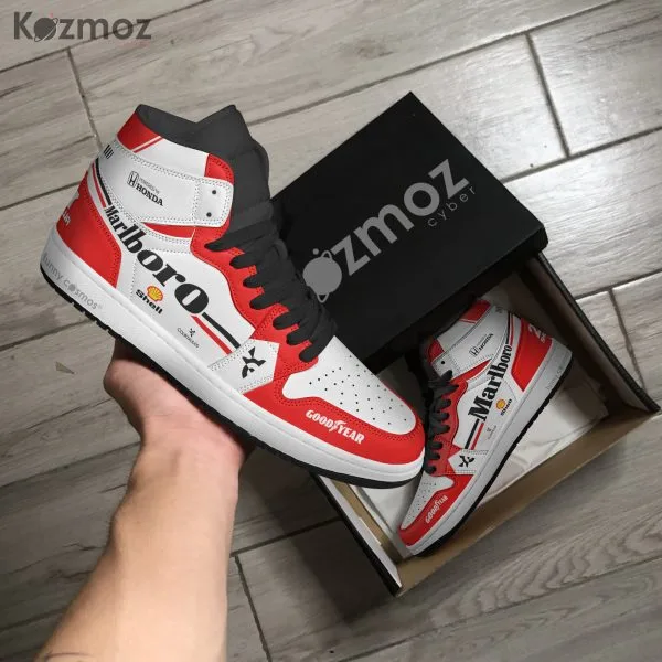 Magic Senna AJ1 Sneakers McLaren Honda MP4-5 Livery 1990 Custom Racing Shoes - Image 5