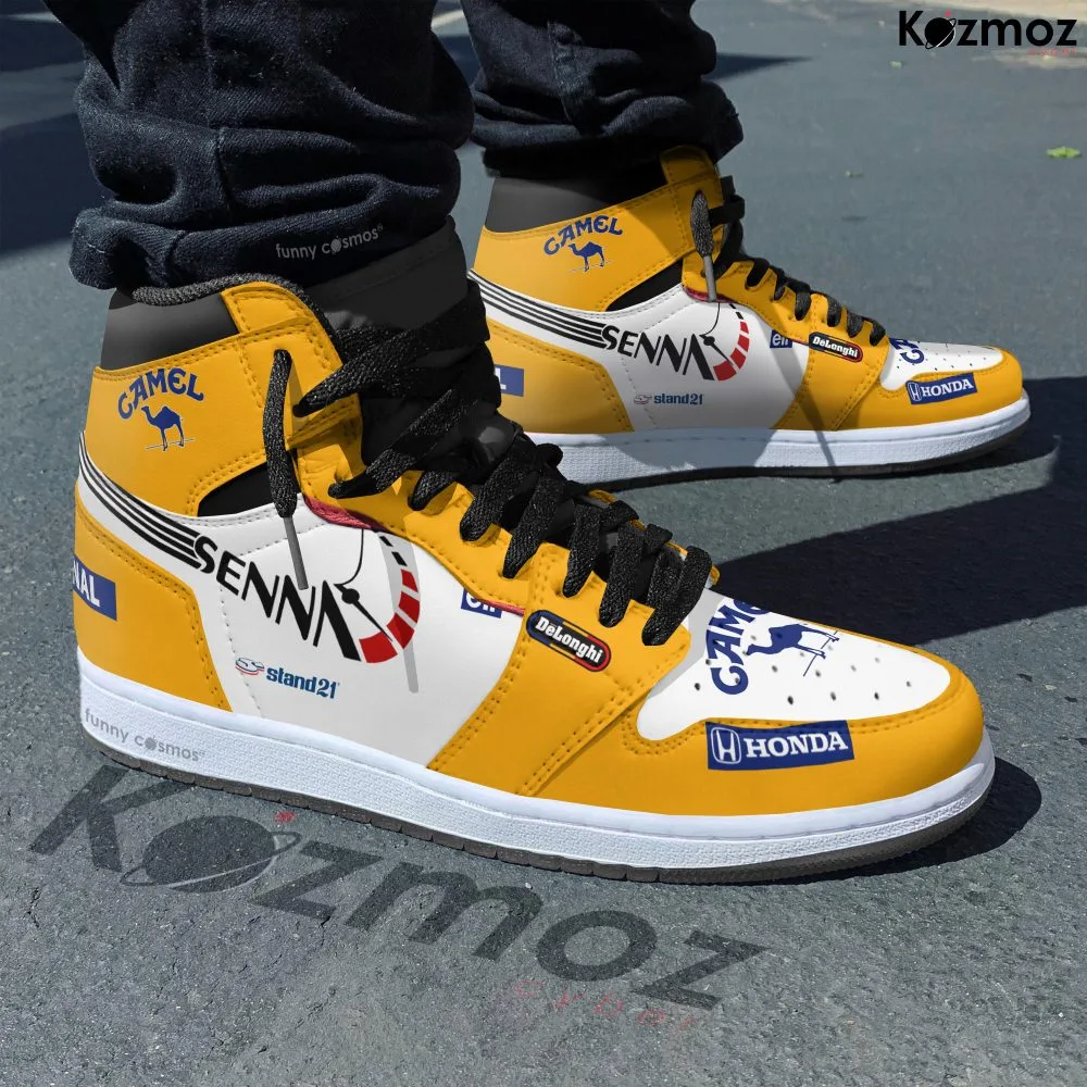 Magic Senna McLaren Custom Shoes Racing Monaco 1987 Racing JD Sneakers - Image 2