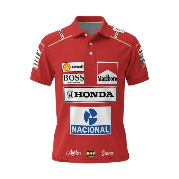 Alternative view of Magic Senna Polo Shirt 1988 - McLaren Honda Team