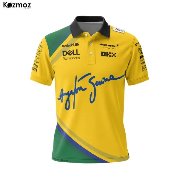 Alternative view of Magic Senna Racing Polo Shirt Mclaren Livery Monaco Polo Team