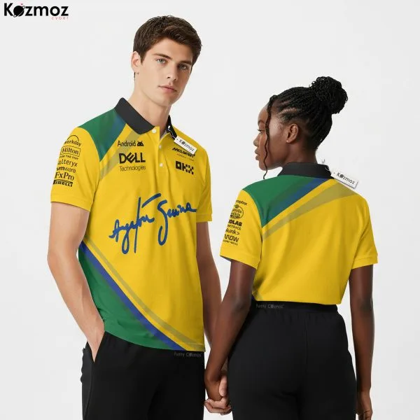 Magic Senna Racing Polo Shirt Mclaren Livery Monaco Polo Team