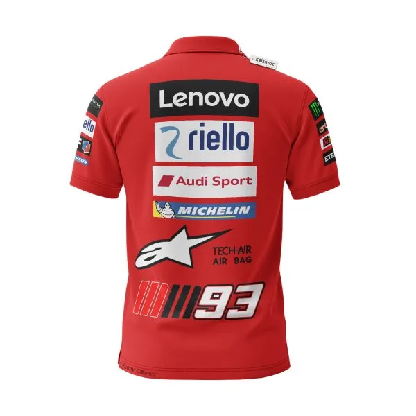 Marc Marquez 2025 MotoGP World Champion Custom Polo Shirt - Image 3
