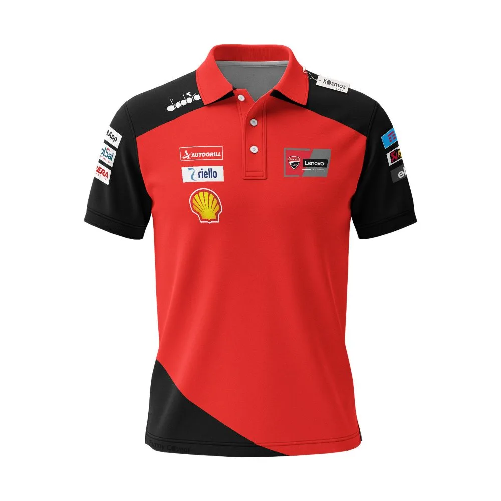 Marc Marquez Ducati MotoGP Racing Custom Polo Shirt - Image 2