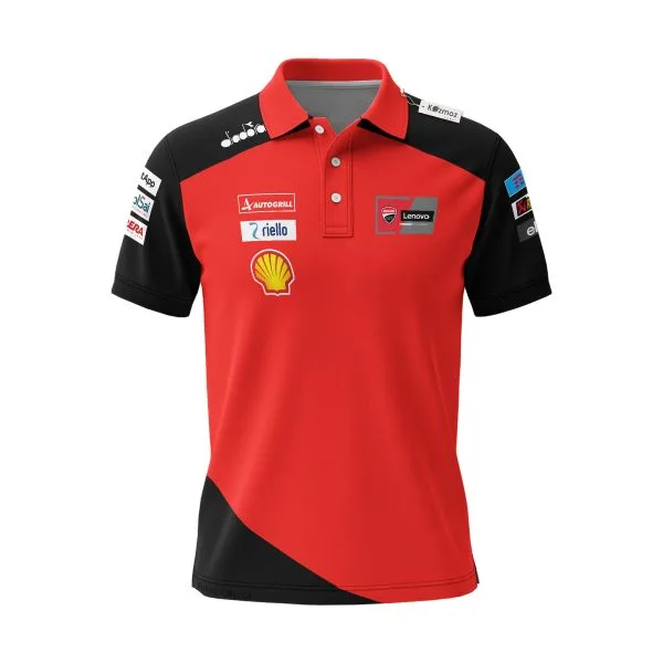 Alternative view of Marc Marquez Ducati MotoGP Racing Custom Polo Shirt
