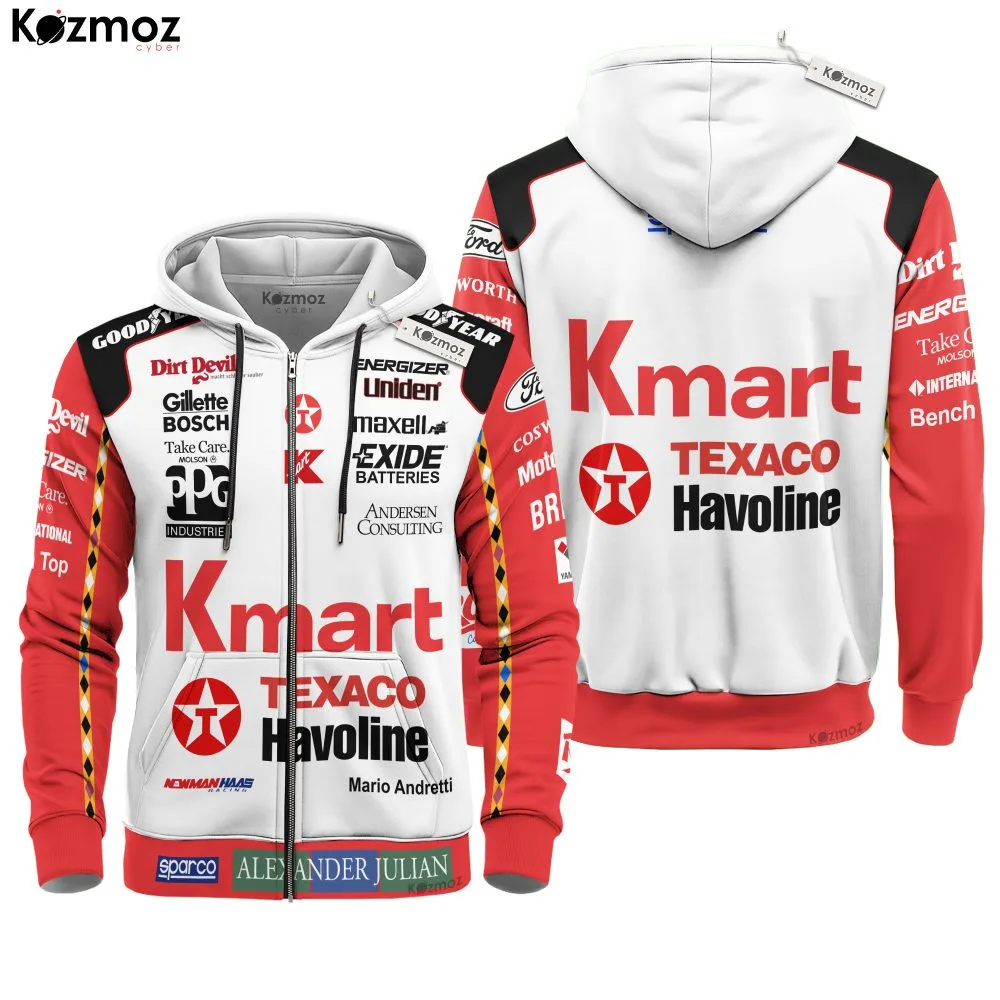 Mario Andretti Racing Costume Shirt Hoodie Collection - NewmanHaas  Racing Team - Image 3