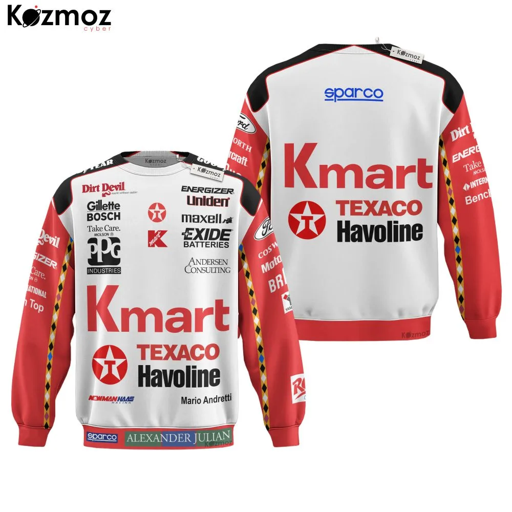 Mario Andretti Racing Costume Shirt Hoodie Collection - NewmanHaas  Racing Team - Image 4