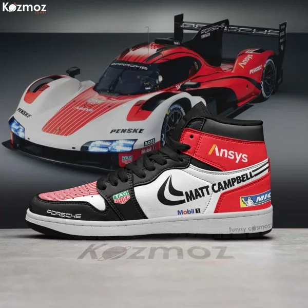 Matt Campbell Porsh Custom Shoes 963 LMH Livery 2024 JD1 Racing Shoes - Image 3